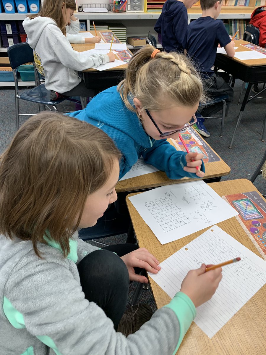 MrsCionisClass's tweet photo. Learning to encode and decode messages in Math Club today! #PattonMathClub @ruschsreaders https://t.co/YKYTAfwmOq