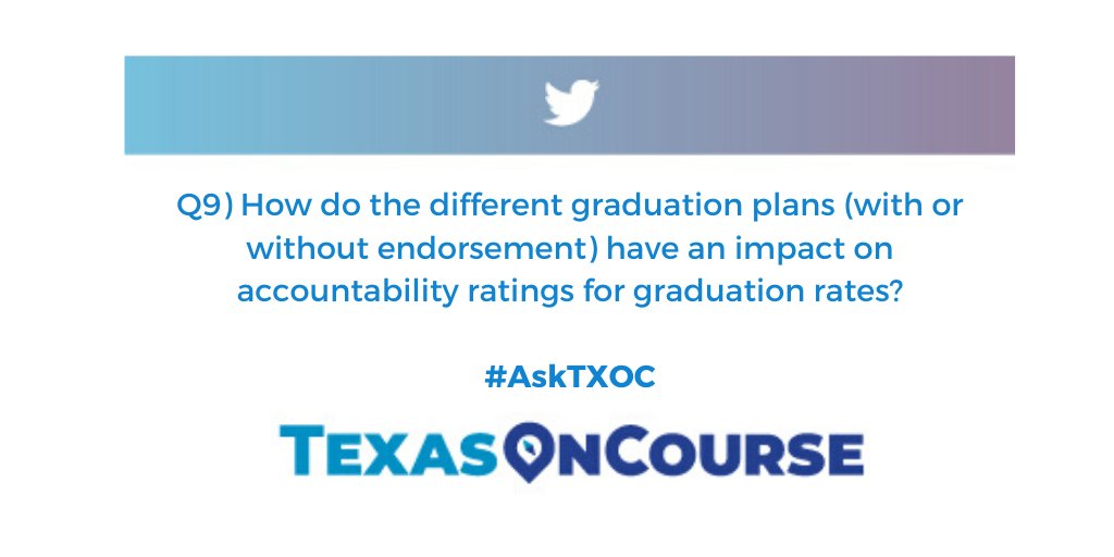 TexasOnCourse's tweet photo. Q9) How do different grad plans factor in to the accountability equation? #EdData #AskTXOC https://t.co/gNUBAWzAaw