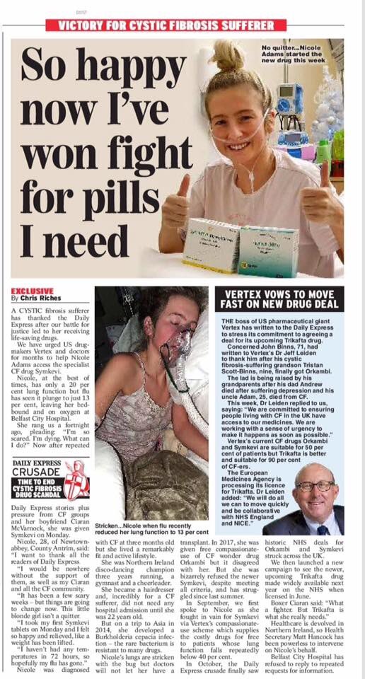 .<a href="/VertexPharma/">Vertex Pharmaceuticals</a> This young girl is fighting for her life again Her fragile body can’t take any more   So sad this is happening hours after she got Symkevi
She really needed compassionate #trikafta Pls sort it NOW👇🏻
📞 📝 🚕 🚛 
The whole CF community is 👀
This is high profile🙏🏻😥