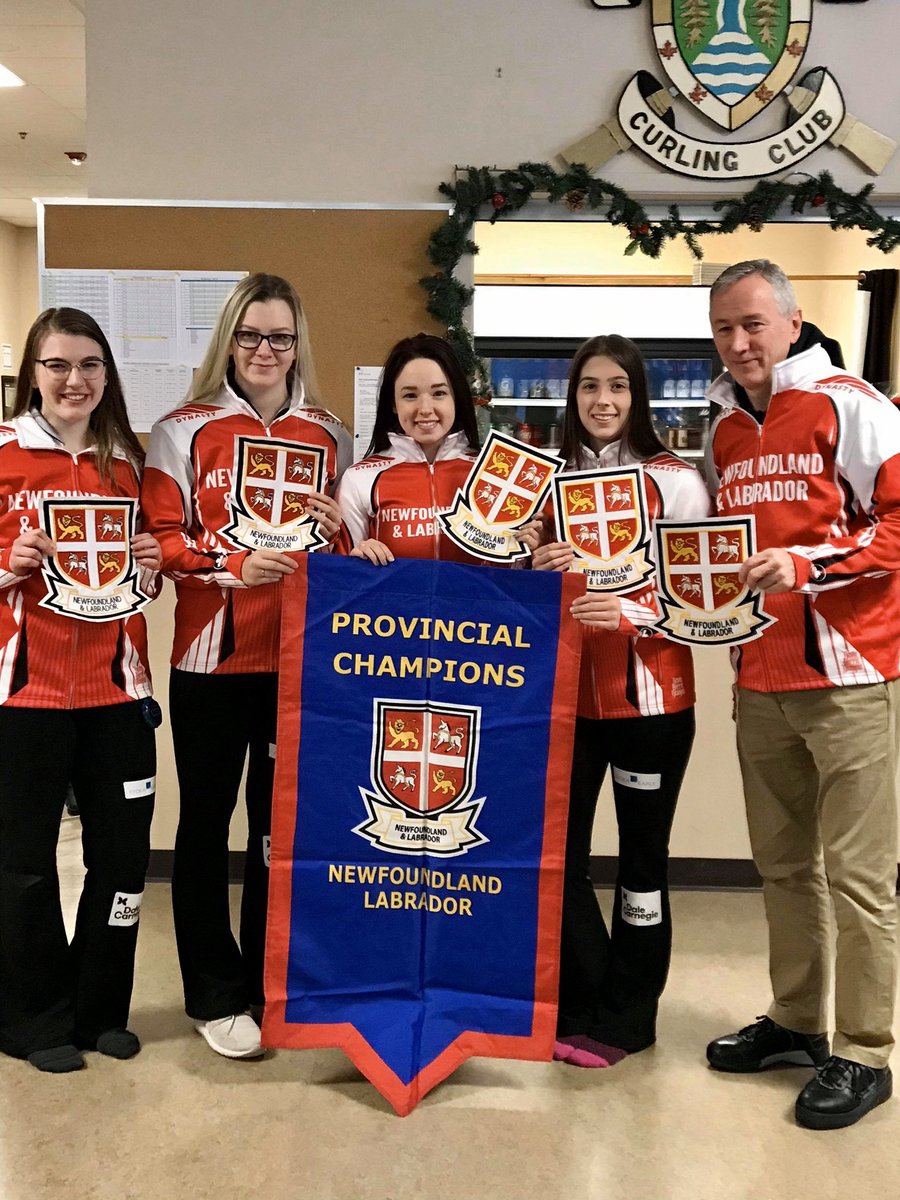 TeamMitchellNL's tweet photo. After winning our first 3 games we have been declared the 2020 U21 Provincial Champs!! We are super excited to be representing NL at nationals in Langley BC in January!! Thank you to all of our supporters, especially our sponsors, it wouldn’t be possible without you!!❤️❤️🥌 https://t.co/QGvNep3k3z