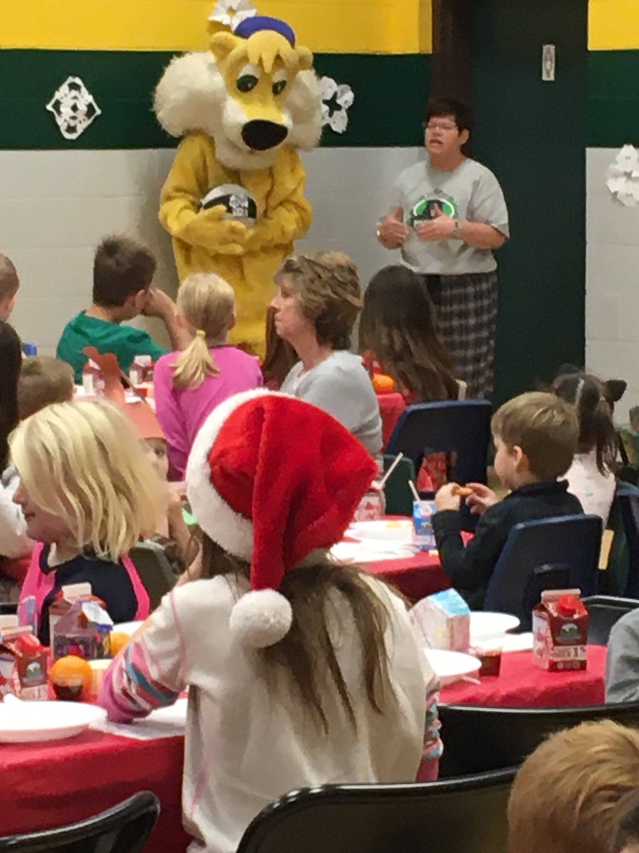 PVWPanthers's tweet photo. Our “School family” Christmas brunch. Hello to the new mascot. Farewell to Victor. Thanks to SO Cousineau, Mrs Sluiman and our trustee, Bryon Morris for joining us.#celebratingtogether @RenaldCousineau @RCDSB @ConsciousD https://t.co/8G6m75Gw0I