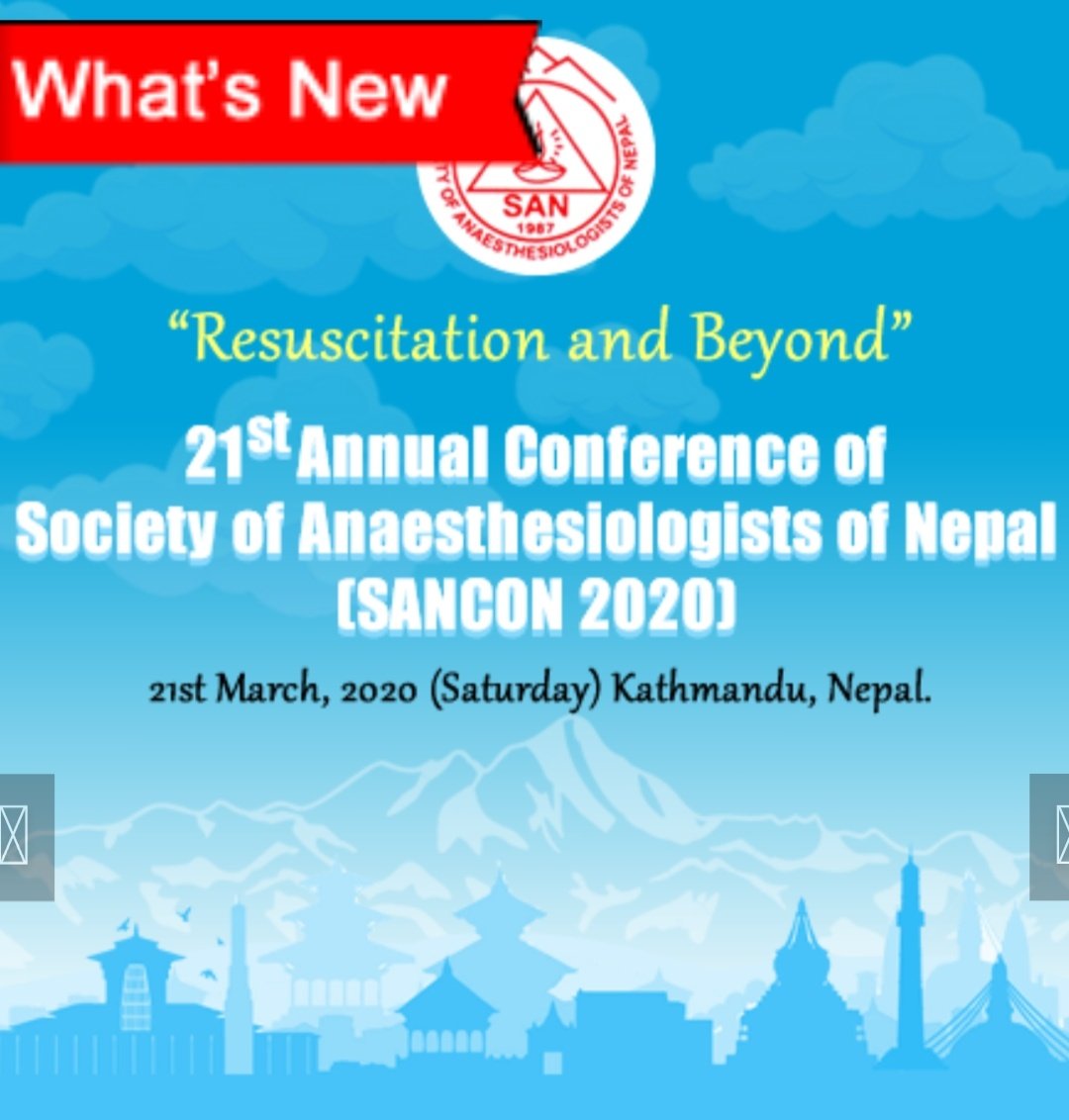 SAN_Anesthesia's tweet photo. Arrange your vacation for this Mega Scientific Event !
#SANCON2020 https://t.co/GjpRPQ0sU4
