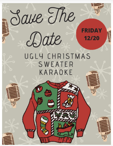 winchestercc's tweet photo. Let's get into the spirit of the season! And what says that better than ugly Christmas sweaters and karaoke?! See you on Friday 🎉 https://t.co/dzRMbccSpe