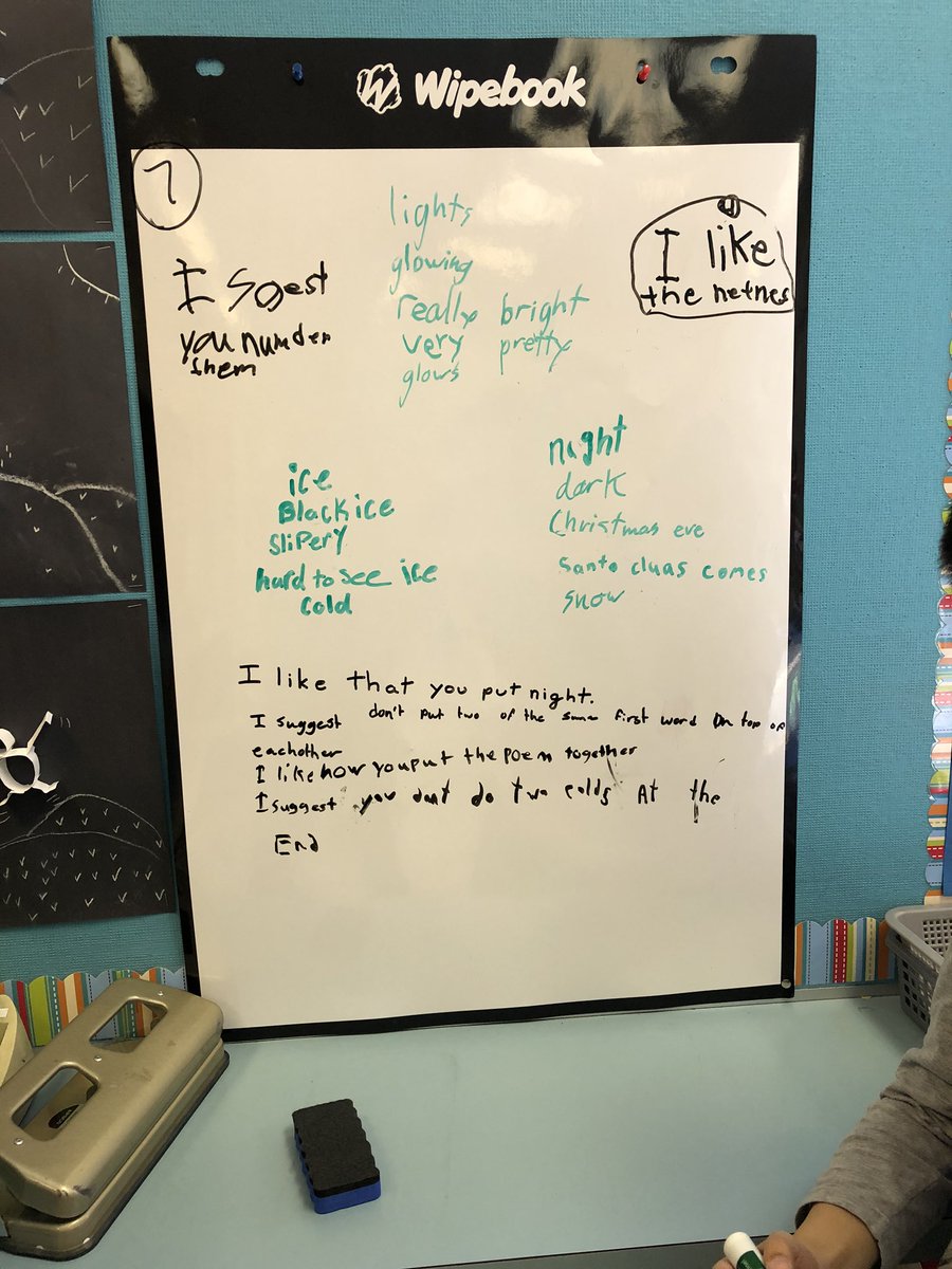 Writing Christmas lantern poems and providing feedback. <a href="/Wipebook/">Team Wipebook</a> for the win #vertical learning