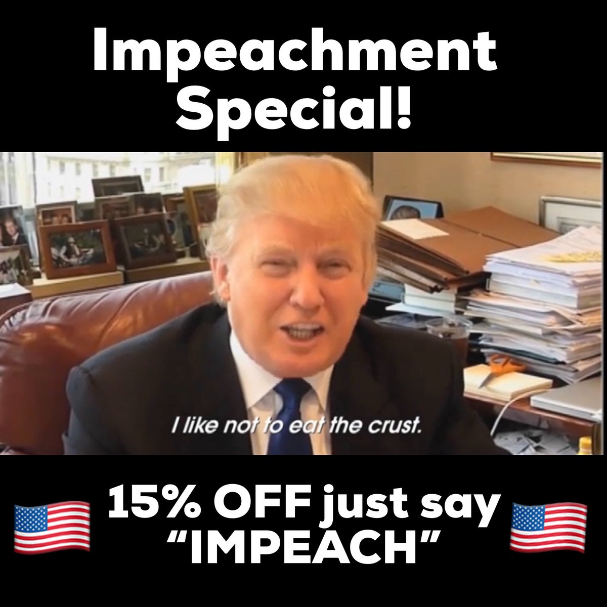 Or enter Promo code IMPEACH when checking out online! #ImpeachmentDay #IMPEACHMENTVOTE #ImpeachAndRemove