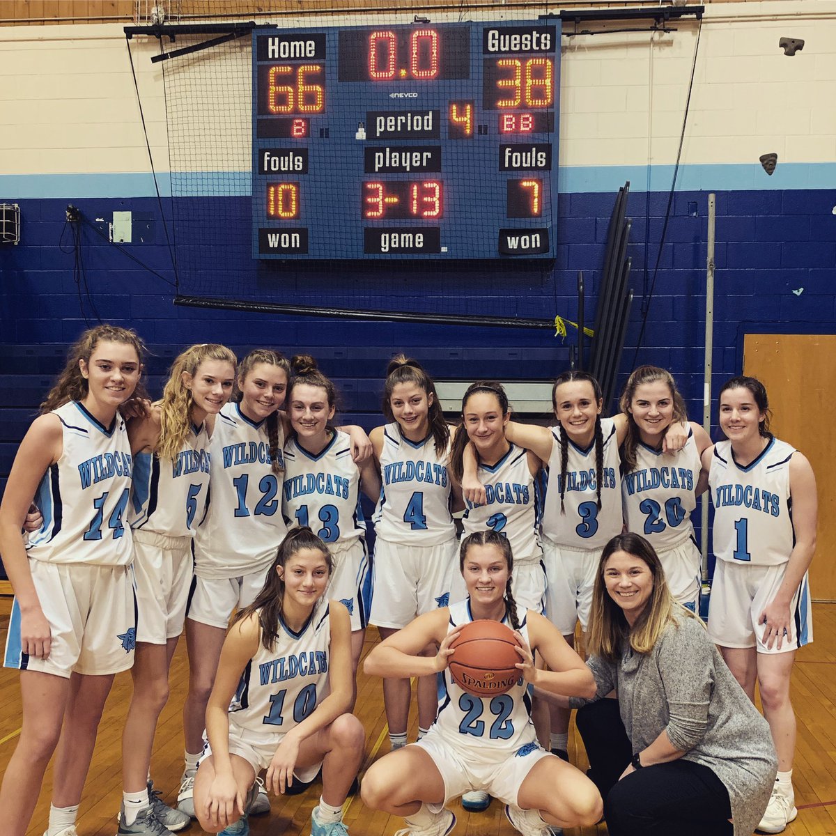 Awesome 66-38 victory tonight for the Wildcats over visiting Marshwood <a href="/mhshawks/">Rich Buzzell</a>.  Congrats to Coach Stacy on her first victory at the helm of the <a href="/york_girlsbball/">York Women’s Basketball</a> program!