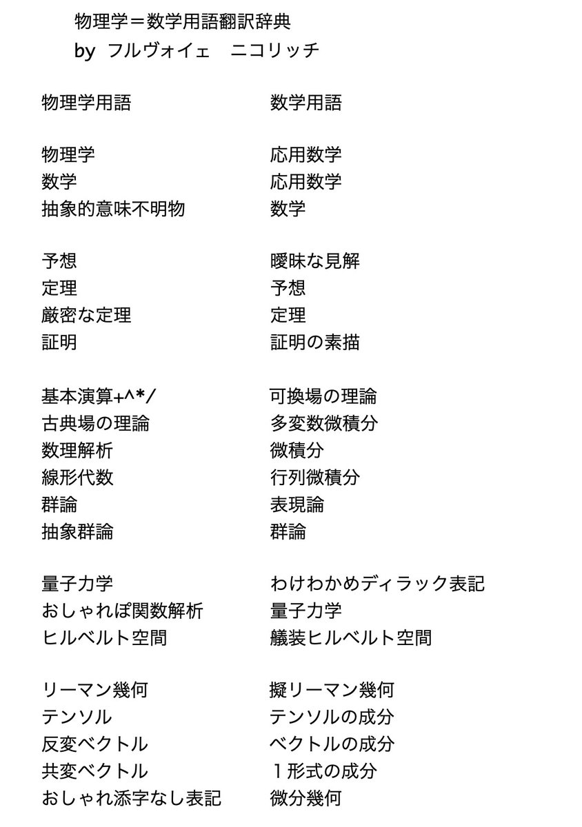 これ面白すぎるんで、広く楽しんでもらうため翻訳つけといたぞ 物理学