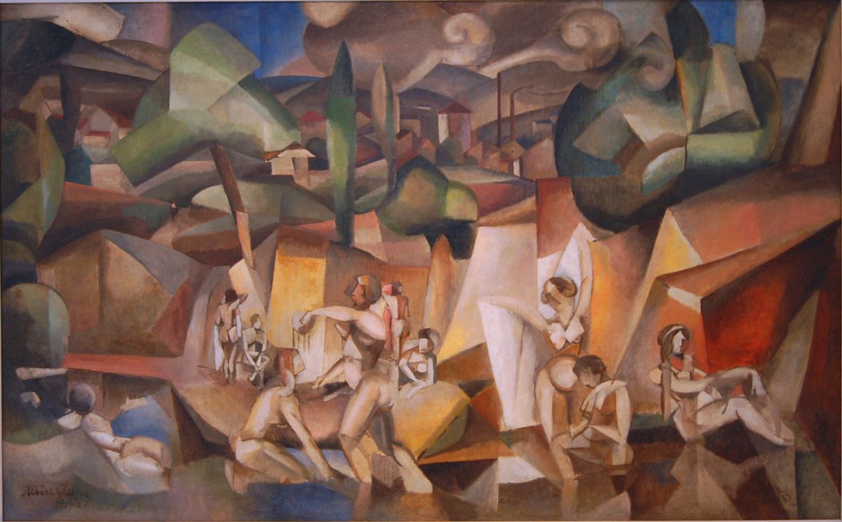 Albert Gleizes on X: "The Swimmers, 1912 #frenchart #albertgleizes https://t.co/HjDrEXP6kg" / X