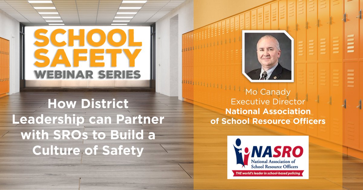 RaptorK12's tweet photo. NASRO Executive Director, @CanadyMo, is joining us just after your winter break on January 9th at 1pm CT. https://t.co/MpeaZSMD8Q Mark your calendars for our next #SchoolSafety Series webinar to hear best practices for collaborating with your district's #SROs. @NASRO_Info https://t.co/vOdgUGWKzj