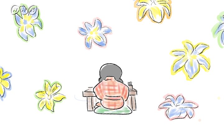 Maple على تويتر キス寸前での お花の絵 で 荒木荘で花の絵を描いていた喜美ちゃんを思い出していた 矢部さんのこのイラストとともに インスピレーションを花で表す喜美子 この先もあるかな スカーレット