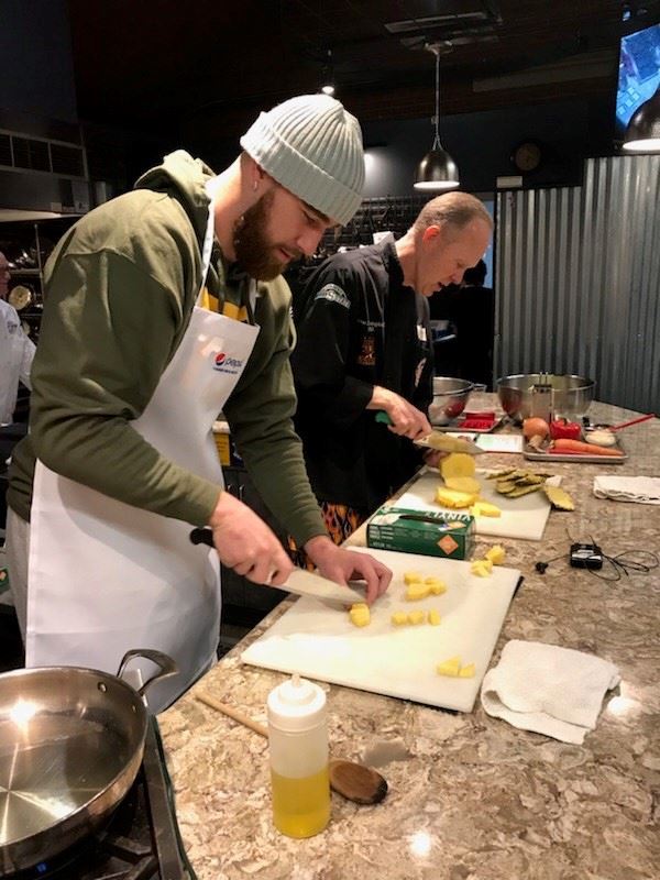 Travis Kelce on X: "Thanks to my friends @Pepsi for an awesome "Cookin' with Kelce" event at The Culinary Center of KC. We made some awesome barbecue! Shout out to the Travis