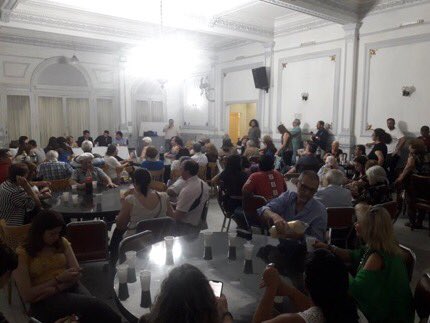 MGuouman's tweet photo. En la comuna 7 nos encontramos con vecinos, militantes y amigos para celebrar los logros de este 2019 y para diseñar juntos los desafíos que queremos asumir para construir juntos una ciudad moderna y de iguales. Gracias @AlejCaracciolo por la invitación! https://t.co/erAee5nF6C