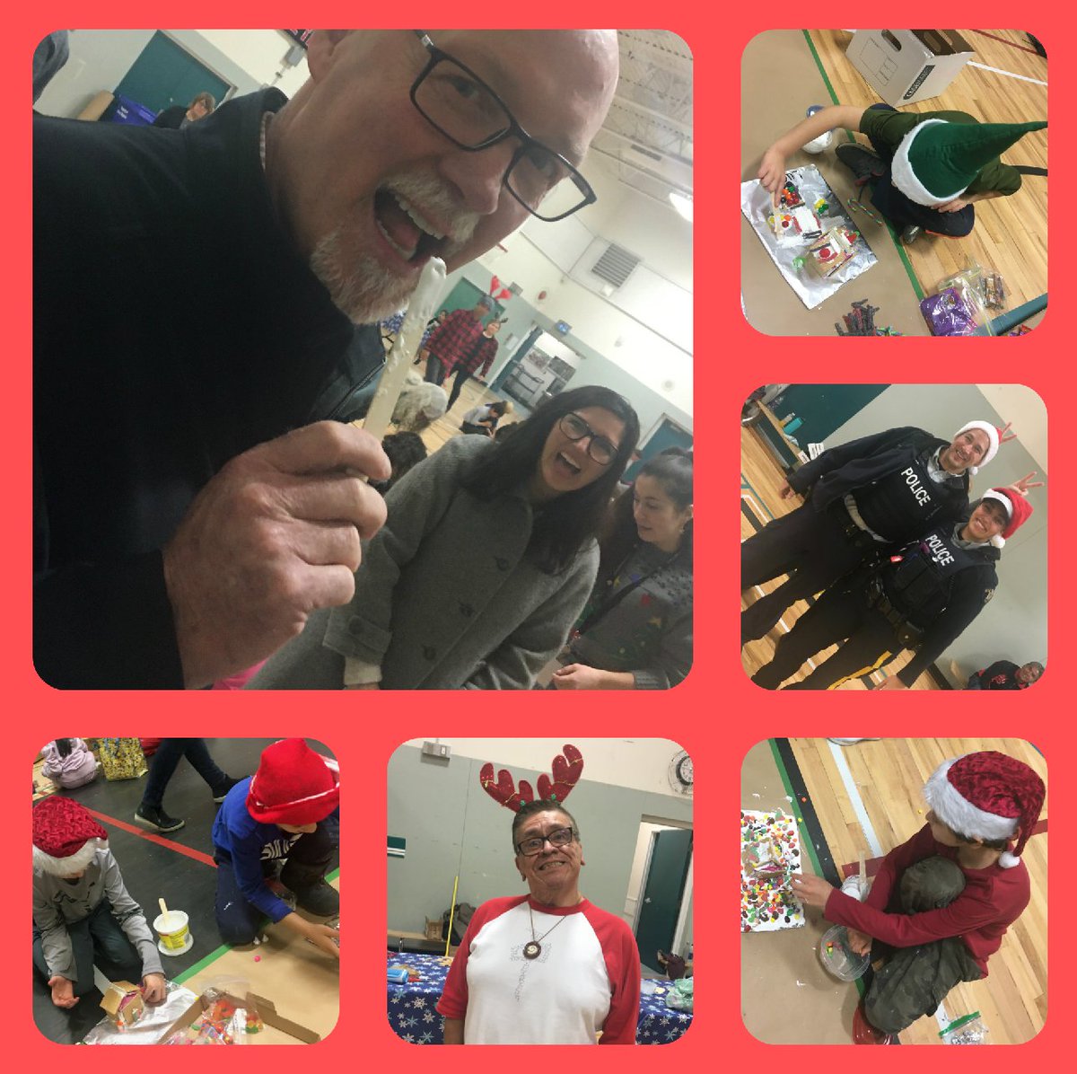 Another successful day of making gingerbread houses at KES. Hard to say if the big kids or the little kids had more fun! <a href="/bernadettem2015/">Bernadette Marie</a> #SD46 <a href="/Patrick_Bocking/">Patrick Bocking</a>