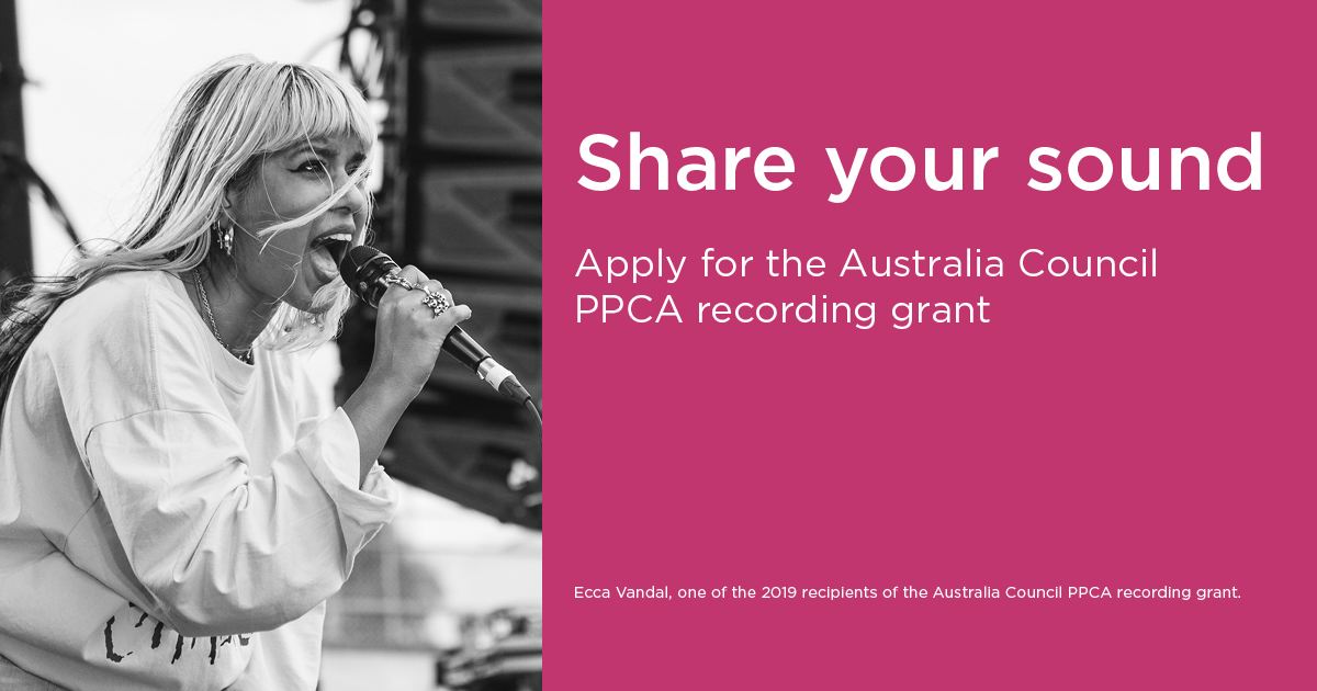 creative_gov_au's tweet photo. Will you be recording something new next year?

Apply now for support to create and release your next record. 

https://t.co/NOcGQQtWmN https://t.co/thtMQMsBzI