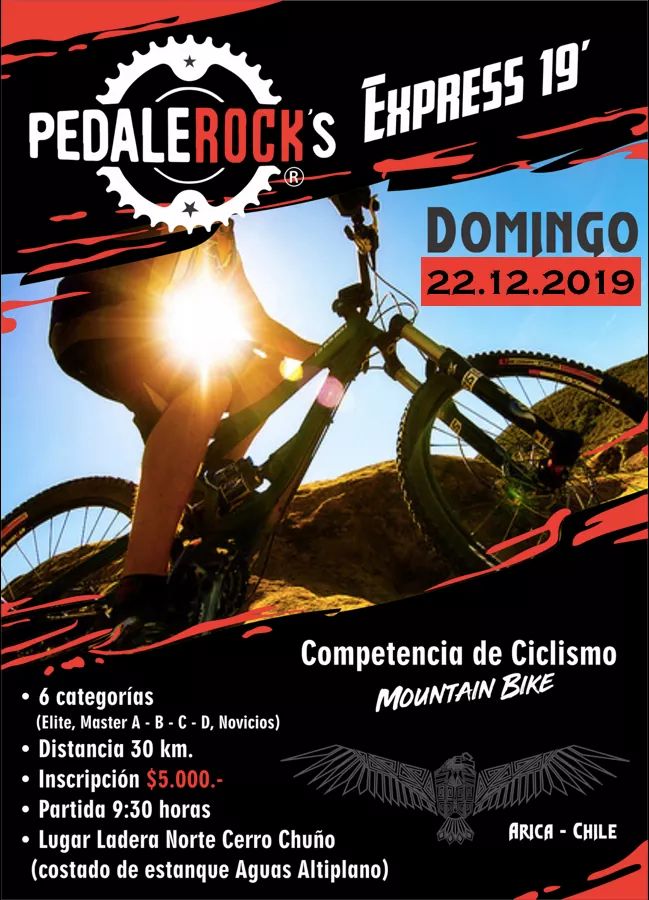 Pedalerocks's tweet photo. #PedalerocksExpress2019
Viernes 20
Cierre de inscripciones tiendas Campbell Bikes - Cleta Bros Bike &amp; Board  - Bicicletas Libertad  
 Sábado 21:
- Entrega de Números en Base Camp Norte Outdoor Casa Blanca Puntilla Chinchorro 11:00 a 14:00
Tallarinata
• Domingo 22: Largada 9:30am https://t.co/bHVkYKq90p