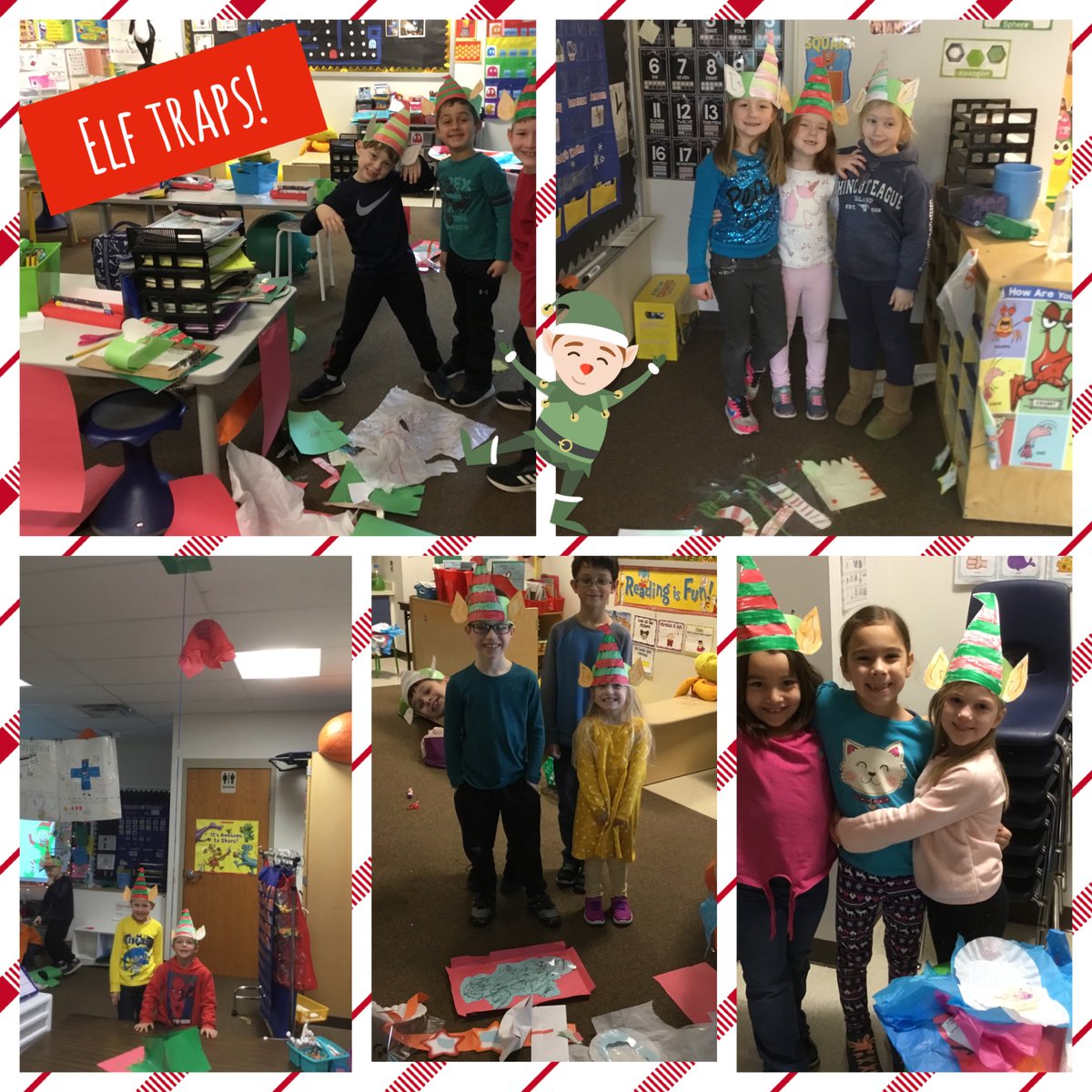 slgrosko's tweet photo. We had an amazing Elf Day! Ss made elf hats, elf traps, and elf traps! We finished the day with milk and cookies from our amazing PTO while enjoying an elf Show! #milkandcookies #elfday #elfhats #elftraps #elfparachutes #gameonmonroe #mes1920 @CVMonroeEagles https://t.co/hiFJ4ae6jX