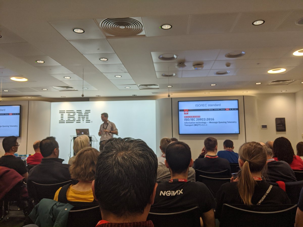 HawatIdaho's tweet photo. A high speed tour through using #RedHat #openshift #python and
#node_red to answer FAQs with @D_Spurway #LinuxingInLondon #IBM https://t.co/EcjyG1pMo1