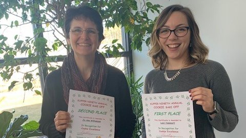 KupperEng's tweet photo. Congrats to our Cookie Bake Off Contest winners!  First Place was awarded to Lexi Hammett for her Turtle Thumbprint Cookies, and Second Place went to Jo-Ann Williamson for her Pumpkin Cookies. It's been a delicious week here at Kupper Engineering! #BakeOffWinners https://t.co/TQOiAVPcA0