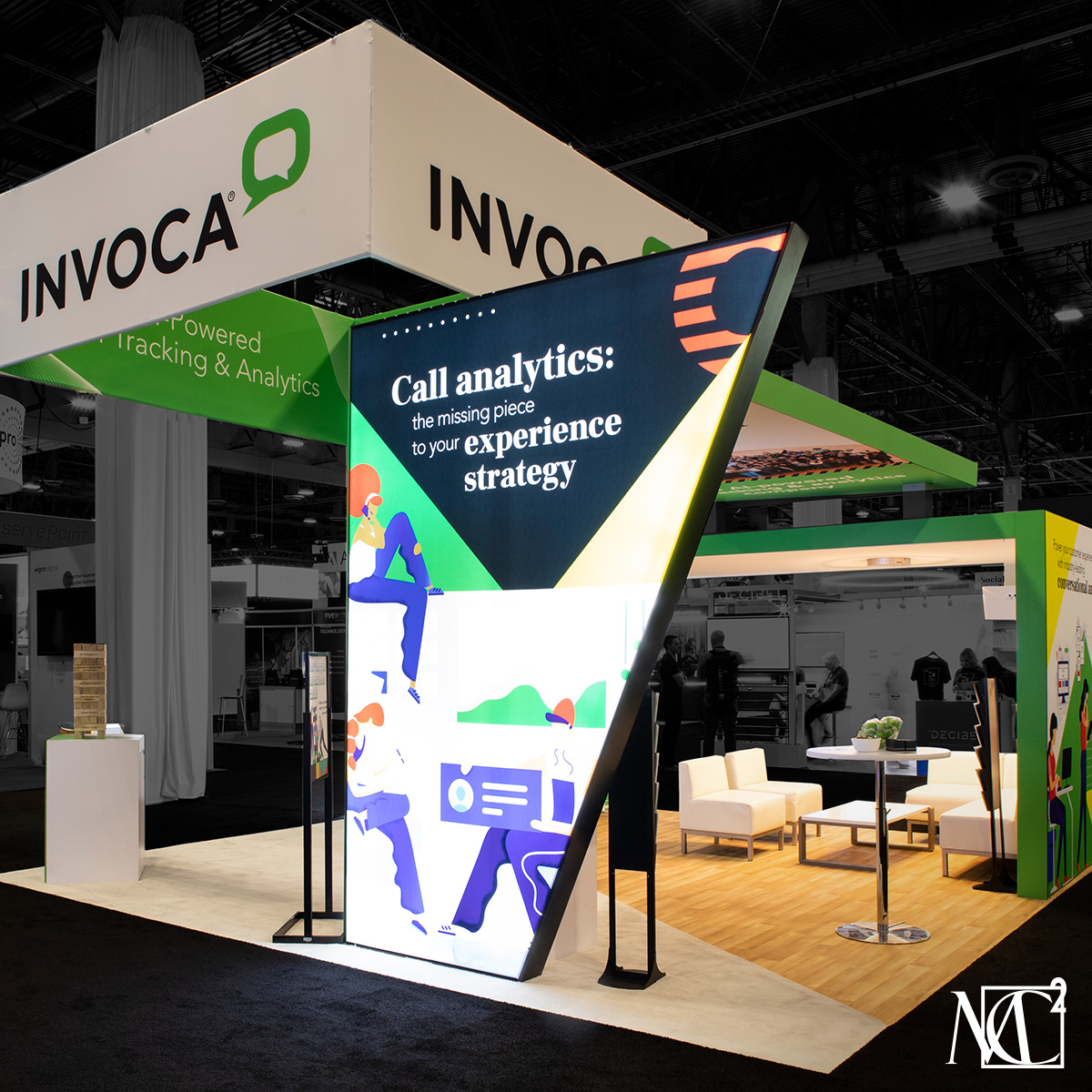 MC2experience_'s tweet photo. We take pride in the clients we get to work with, one of them being @Invoca We helped them create a #TradeShow booth at #AdobeSummit 2019, where they showcased their phone call tracking and analytics offering. 

#ThisIsMC2 #MC2Experience https://t.co/pXZvHtPIvn