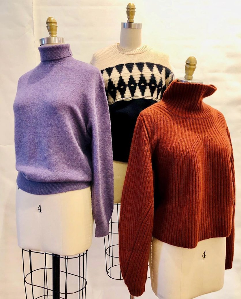 gratusbh's tweet photo. Triple threat. • Shop all our new @khaite_ny sweaters in store now. https://t.co/3hMsPGENGK
