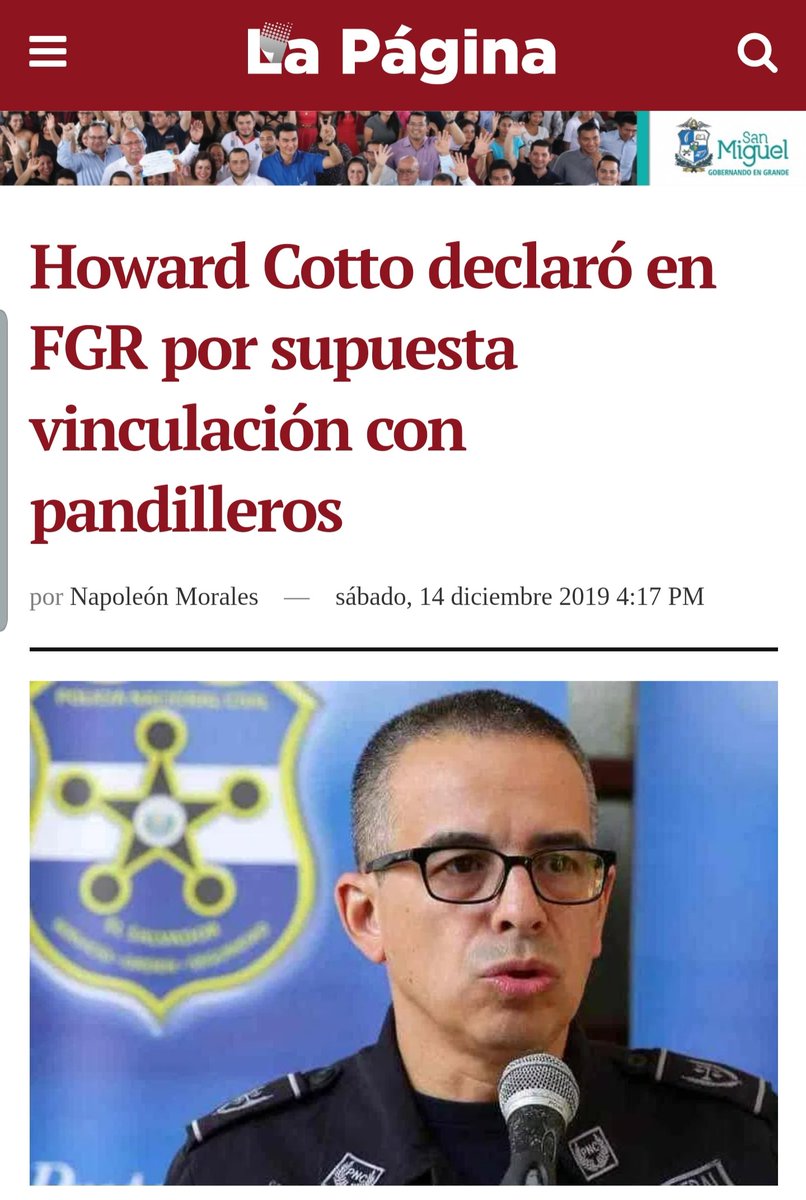 Cotto100's tweet photo. Señores @LaPagina, esta información es FALSA. Yo no he ido a la FGR a declarar porque no he sido llamado. Sin embargo, solicitaré al Fiscal General @MelaraRaul que me cite y cuando esto suceda les avisaré para que sus "fuentes cercanas" no les mientan nuevamente. @FGR_SV @PNCSV https://t.co/JTDb5M7lcu