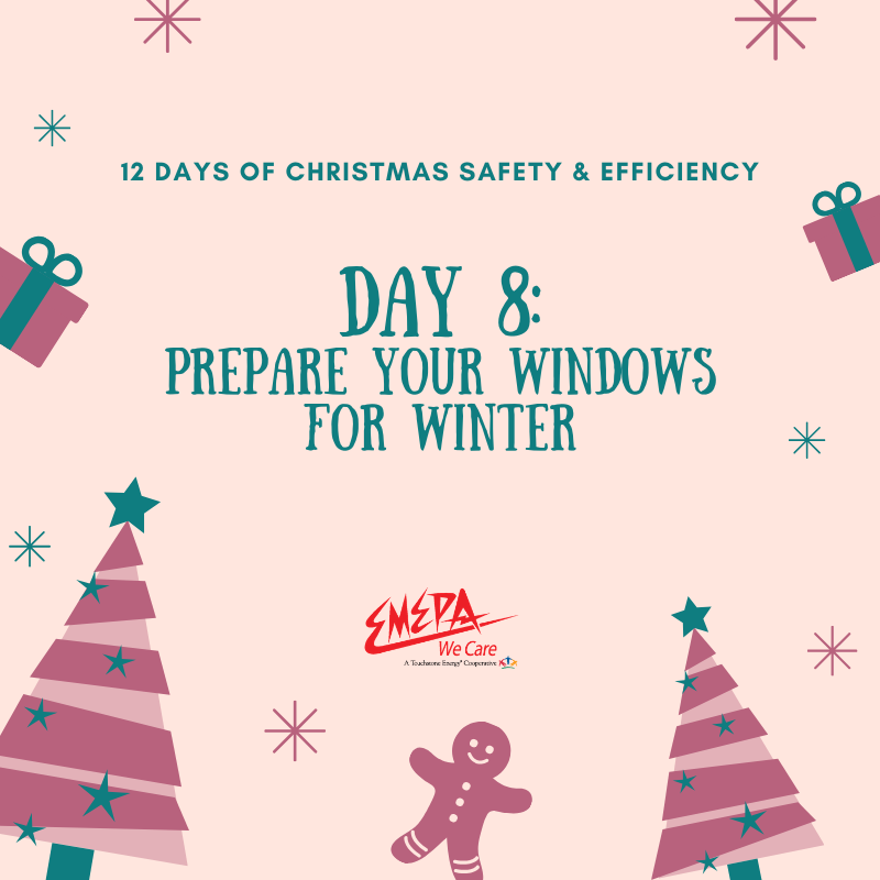 EMEPA's tweet photo. Before you curl up on the couch this holiday season, be sure to take steps to reduce heat loss. Weatherizing your windows can reduce drafts, and installing storm windows can cut heat loss through your windows by 25-50 percent. #12DaysOfChristmas #HolidayEnergySavings https://t.co/A03WnYD8xq