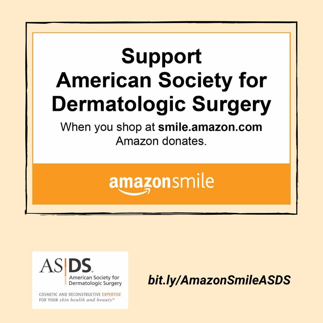 Buying that last minute gift online? Use @amazonsmile and select “American Society for Dermatologic Surgery” to support dermatology advances and education. Amazon will donate 0.5% of the price of your eligible purchase! #ASDSSkinMD bit.ly/AmazonSmileASDS