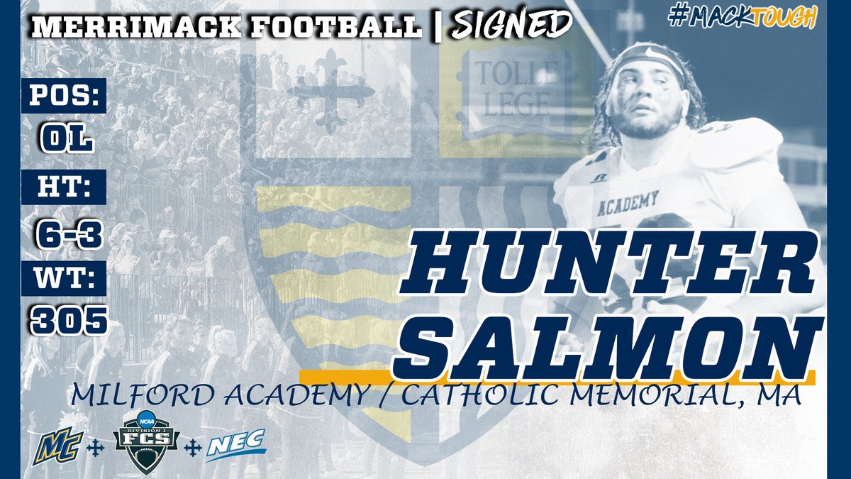 An offensive lineman from Massachusetts powerhouse <a href="/CatholicMem/">Catholic Memorial</a> who plays with an edge and a high football IQ! #FamilyReunion #MackTough <a href="/HunterSalmon24/">Hunter Salmon</a>
