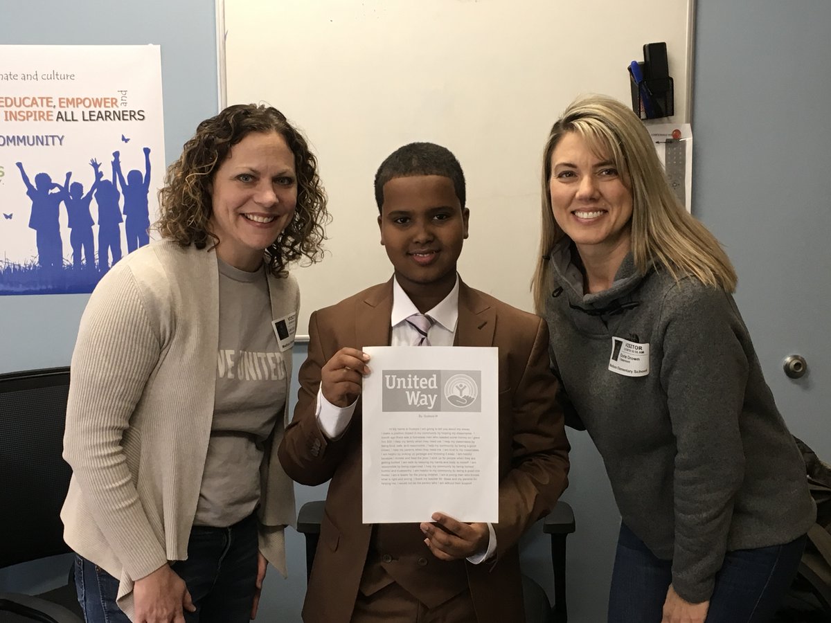 ISD742's tweet photo. Congratulations to Sudeysi Mohamed at Madison Elementary School! He is another LIVE United essay winner from United Way of Central Minnesota. #IAMMadison #IAM742 #liveunited @madison742 @kflynnpassion https://t.co/Ise8Q7HMjW