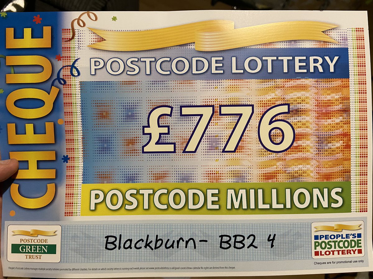 Postcode Lottery On Twitter Jade Has Won A Share Of Blackburn s postcode-lottery-on-twitter-jade-has-won-a-share-of-blackburn-s