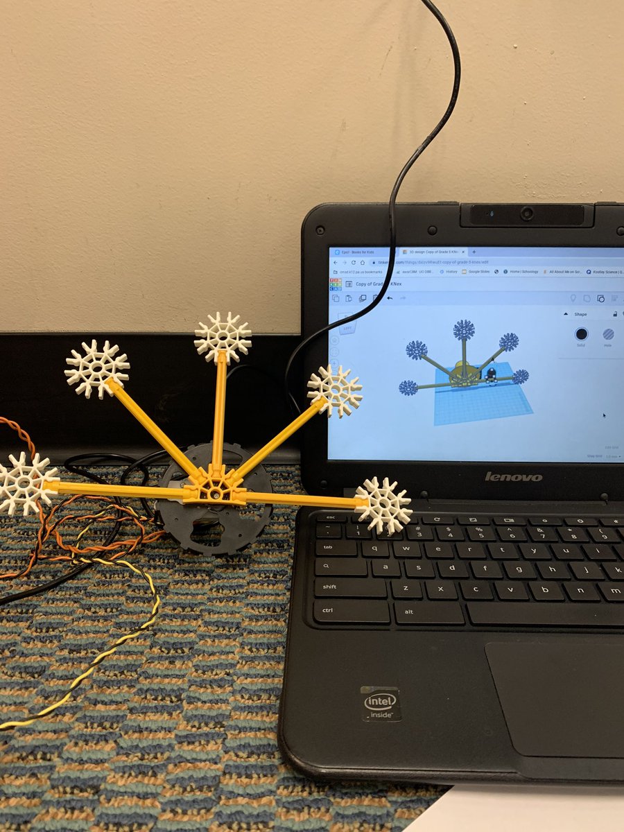 susielavallee's tweet photo. With minimal direction and experience, these kids recreated their @KNEX toys with @tinkercad ! I am BLOWN AWAY! I can’t wait to see when they move with @birdbraintech 🤯@laurenkostley and @Stimpson_Licata, your students are amazing! @CISCMSD https://t.co/W6zUvmgYdO