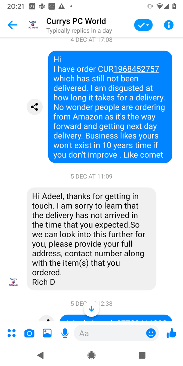adeel718's tweet photo. @curryspcworld disgrace that I did not get my toaster delivered but even worse with your customer service. Not only do I want a full refund but I also want some goodwill because of all the hassle. https://t.co/sKF89TgGhA