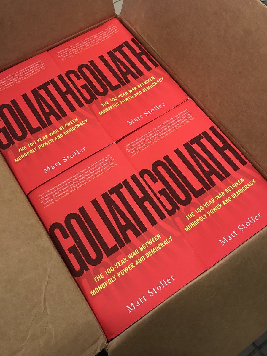 OSHBklyn's tweet photo. We’ve got #books for tonight’s SOLD OUT event with author Matt Stoller &amp; law expert Zephyr Teachout, we’ll have copies for sale and signing! #goliath #booksigning #mattstoller #zephyrteachout https://t.co/EiRx6wH8pK