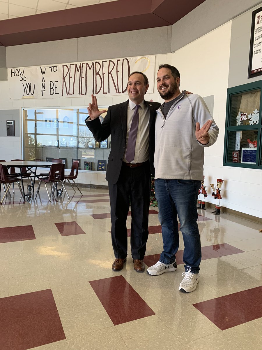 TarletonPrez's tweet photo. From former @TarletonState purple poo to Mama T protégés- Millsap ISD has plenty of leaders bleeding purple. I loved visiting Bulldog country! https://t.co/ZHedyxN8cY