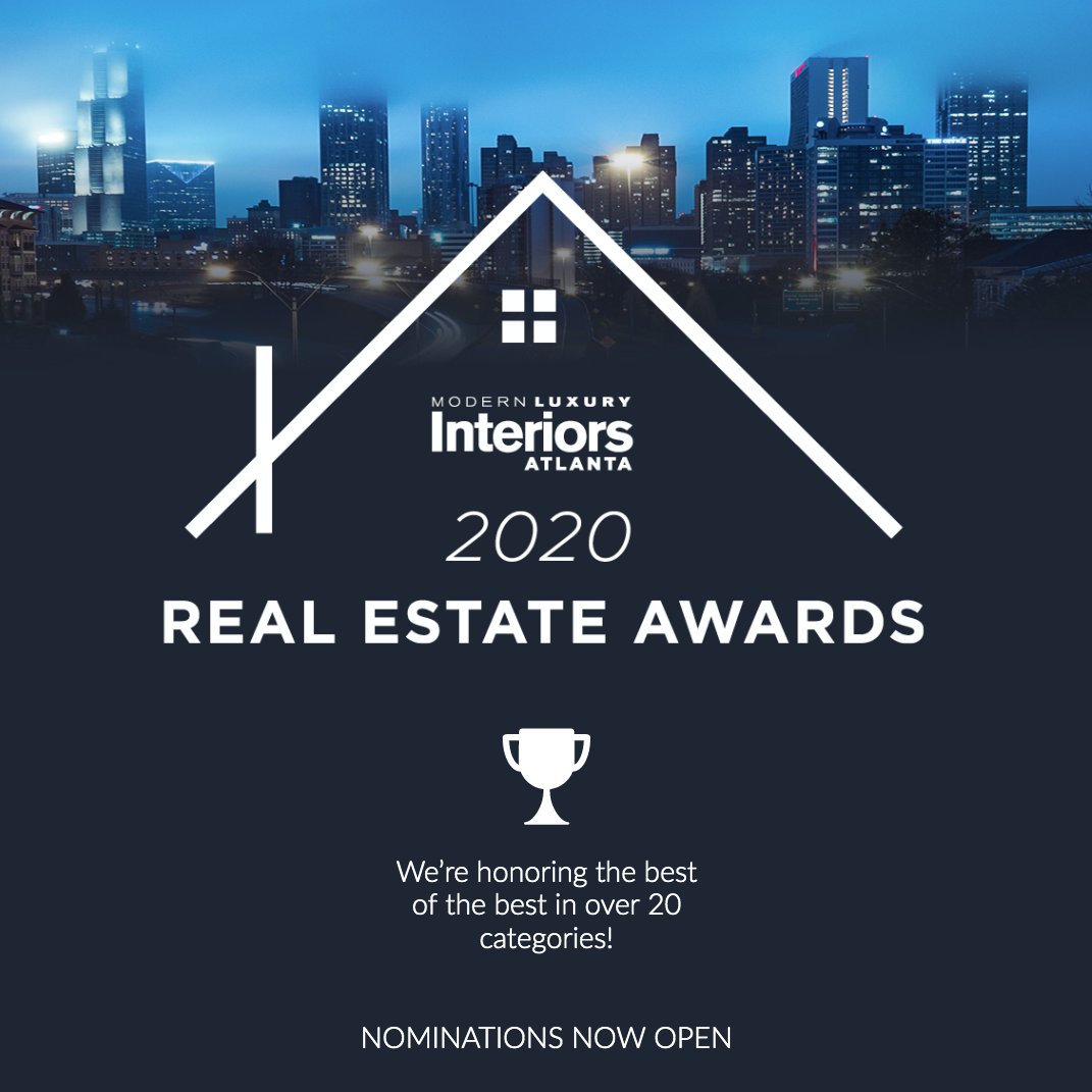 MLInteriorsATL's tweet photo. We’re excited to announce that nominations for the 2020 Real Estate Awards are now open! ⁣⁣Click to nominate the industry’s most daring employers, agents, icons, and experts: https://t.co/pNPUmRE8gI ⁣
⁣
#atlanta ⁣#atl #atlantarealty #atlantarealestate #atlrealestate https://t.co/9HOjmNnbu2