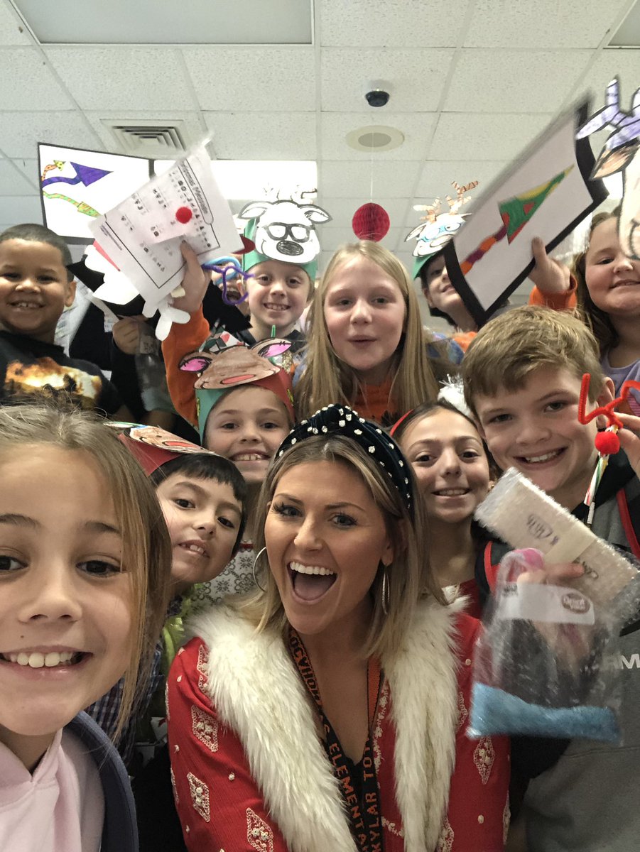 Third grade craft day✔️✔️ Snowflake slime, whimsical trees, winter tiles, reindeer headbands, reindeer candy canes and winter joke cootie catchers, all coming home today!! These kiddos had a blast visiting all the classrooms #pocaprek5 #wintermadness