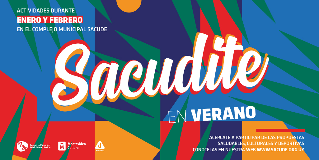 Sacudite en verano 🚣‍♀️🧘‍♀️⛹️‍♀️🤹‍♂️
Te invitamos a conocer las propuestas culturales, deportivas y de promoción de salud que tiene <a href="/CSacude/">Complejo Municipal SACUDE</a> para vos durante enero y febrero: bit.ly/2Q5paxs
<a href="/IMesquinas/">Esquinas de la Cultura</a> <a href="/Municipiod/">Municipio D</a> <a href="/IMcultura/">Montevideo Cultura</a> <a href="/IMigualitario/">Montevideo Igualitario</a>