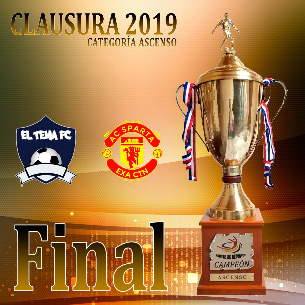 deportesCTN's tweet photo. El #Clausura2019 en la categoría #Ascenso solamente espera a su monarca. 

📍 @spartactn vs @ElTemaFC 

Ambos equipos, han conseguido su ascenso a la categoría de honor. https://t.co/1QrBVklNcC