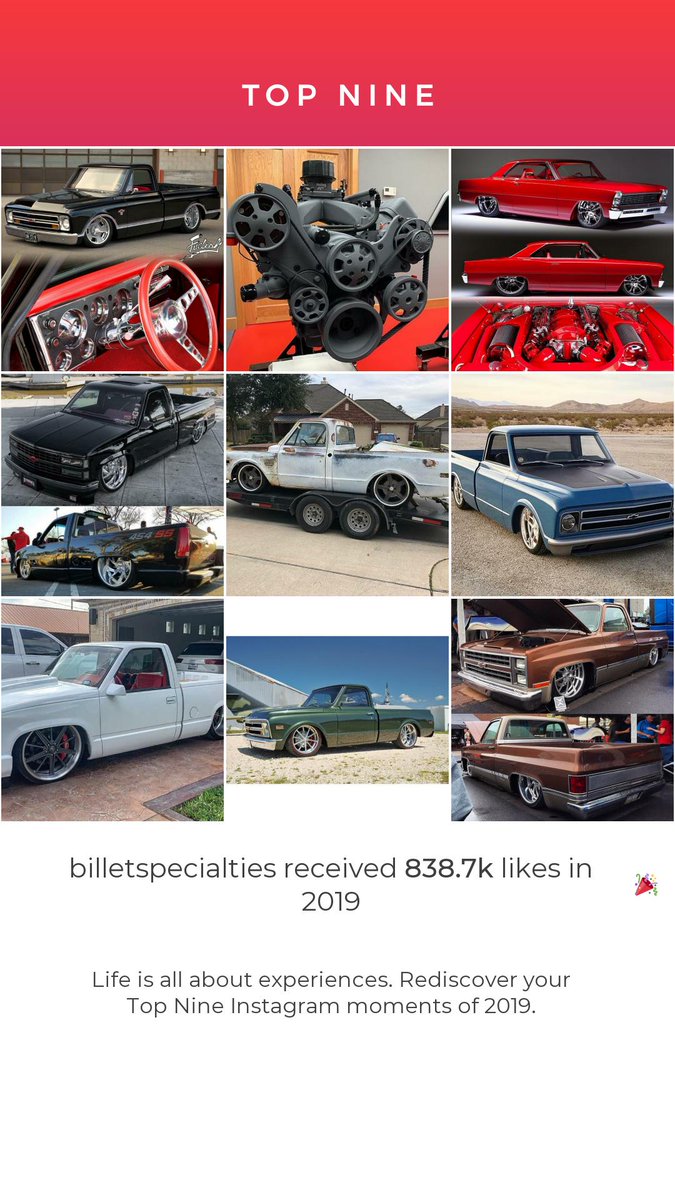 <a href="/BilletSpecialTs/">Billet Specialties</a>  Top 9 on Instagram visit bit.ly/2hFoxgP to see all of our posts and to follow