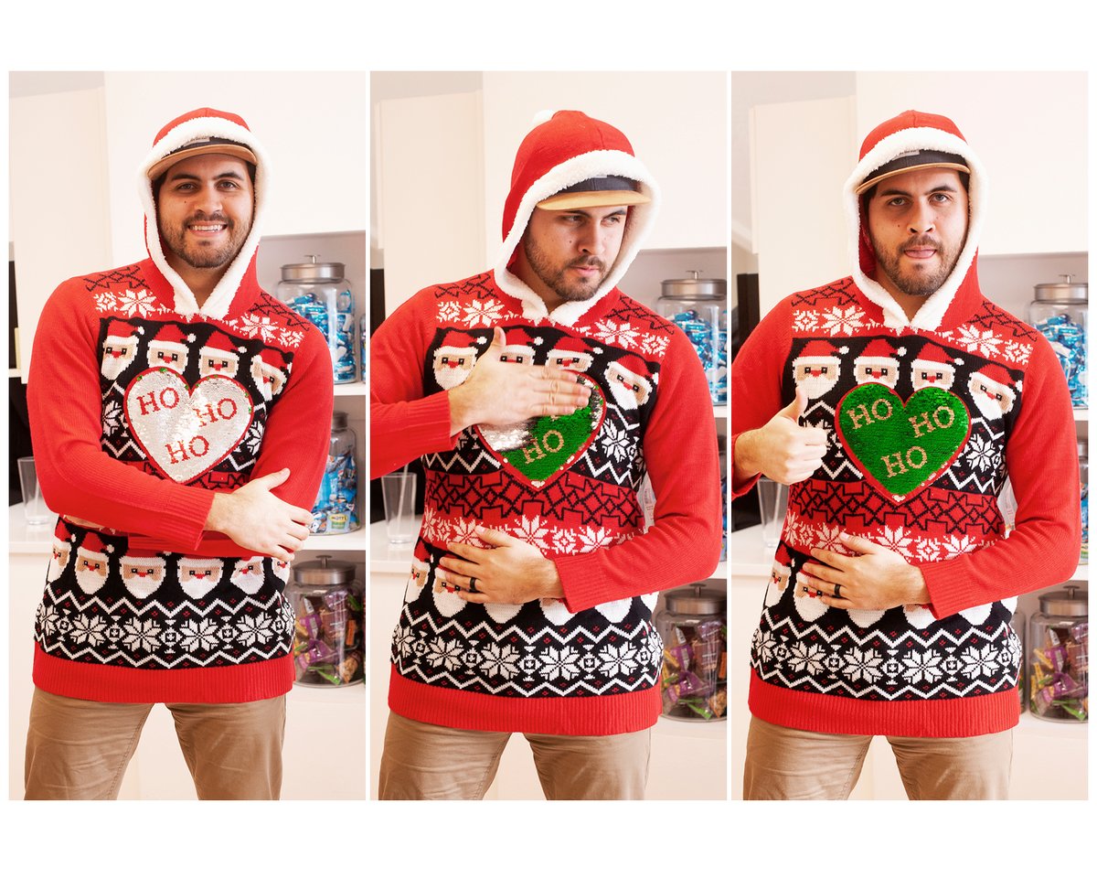 TesaniCo's tweet photo. It's Ugly Christmas Sweater day today! Check out our new threads! Which sweater do you think is most cringe-worthy? #uglysweaterparty #whoworeitbest #companyculture #spiritweek #officeculture #employeeengagement #employeeexperience #officechristmas #sweaterweather https://t.co/IBo5lXVV9R