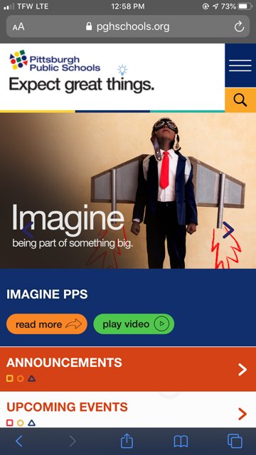 LisaLanghorst1's tweet photo. How is this acceptable  @PghSuptHamlet? @PPSnews used blackface in the latest homepage banner for their website, https://t.co/dFGjRucl33. They got a picture off of Google (copyright infringement?) of a child and edited it to change his skin color. This is still on the website. https://t.co/piRh64rOtV