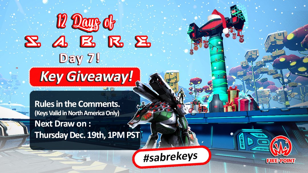 FirepointGames's tweet photo. Over the next 6 days you can win 2 SABRE keys on PS4! 1 for you &amp; 1 for a friend!

To enter...

🎄Follow @FirepointGames

🎄RT with comment, mentioning @FirepointGames

🎄Make sure you can accept PM's

🎄1 Winner will be drawn tomorrow!

#12daysofxmas #freegame #PS4 #sabrekeys https://t.co/IJlGSlZMgx