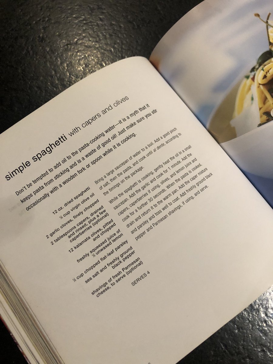NadiaBennet's tweet photo. @TheSporkful I have made this olive and caper pasta dish. The whole fam loves it. Super fast and simple. But I’d say this recipe calls for too much olive oil���this amount was good for two packages of pasta. https://t.co/fmIkpC2scD