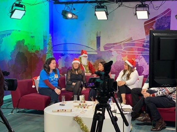 ReubensRetreat's tweet photo. The team were at @TCWorldwideHQ today as Reuben's mummy, Nic took part in a festive #TCTV We were able to share that they are already committed to the future having already raised a staggering ยฃ180,243๐ sometimes Thank You isn't enough ๐#23Steps https://t.co/JeHPqlwB2Z