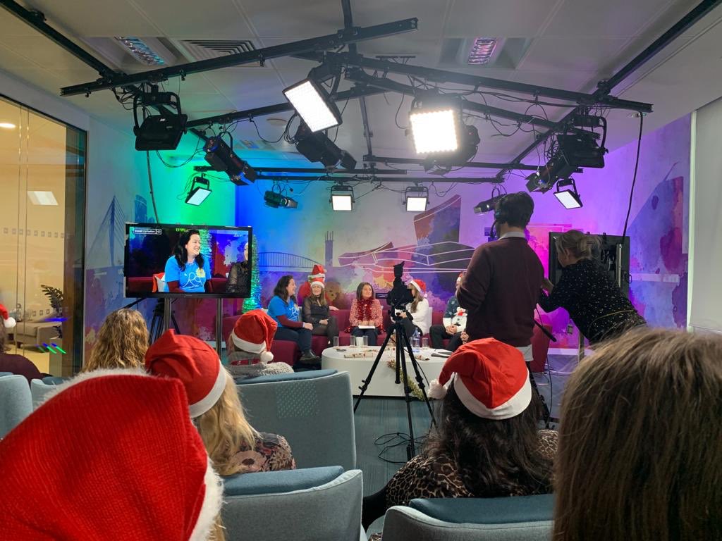 ReubensRetreat's tweet photo. The team were at @TCWorldwideHQ today as Reuben's mummy, Nic took part in a festive #TCTV We were able to share that they are already committed to the future having already raised a staggering ยฃ180,243๐ sometimes Thank You isn't enough ๐#23Steps https://t.co/JeHPqlwB2Z