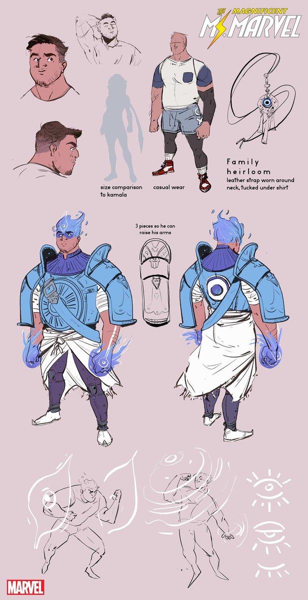 UHM. SOME NEWS. I designed the newest superhero for Ms. Marvel!

Meet Amulet.
4 years ago reading Ms. Marvel vol 1 convinced me to become an illustrator. AMULET means so much to me as a nerdy lil Arab kid.
Thank you @saladinahmed for trusting me with him!

marvel.com/articles/comic…