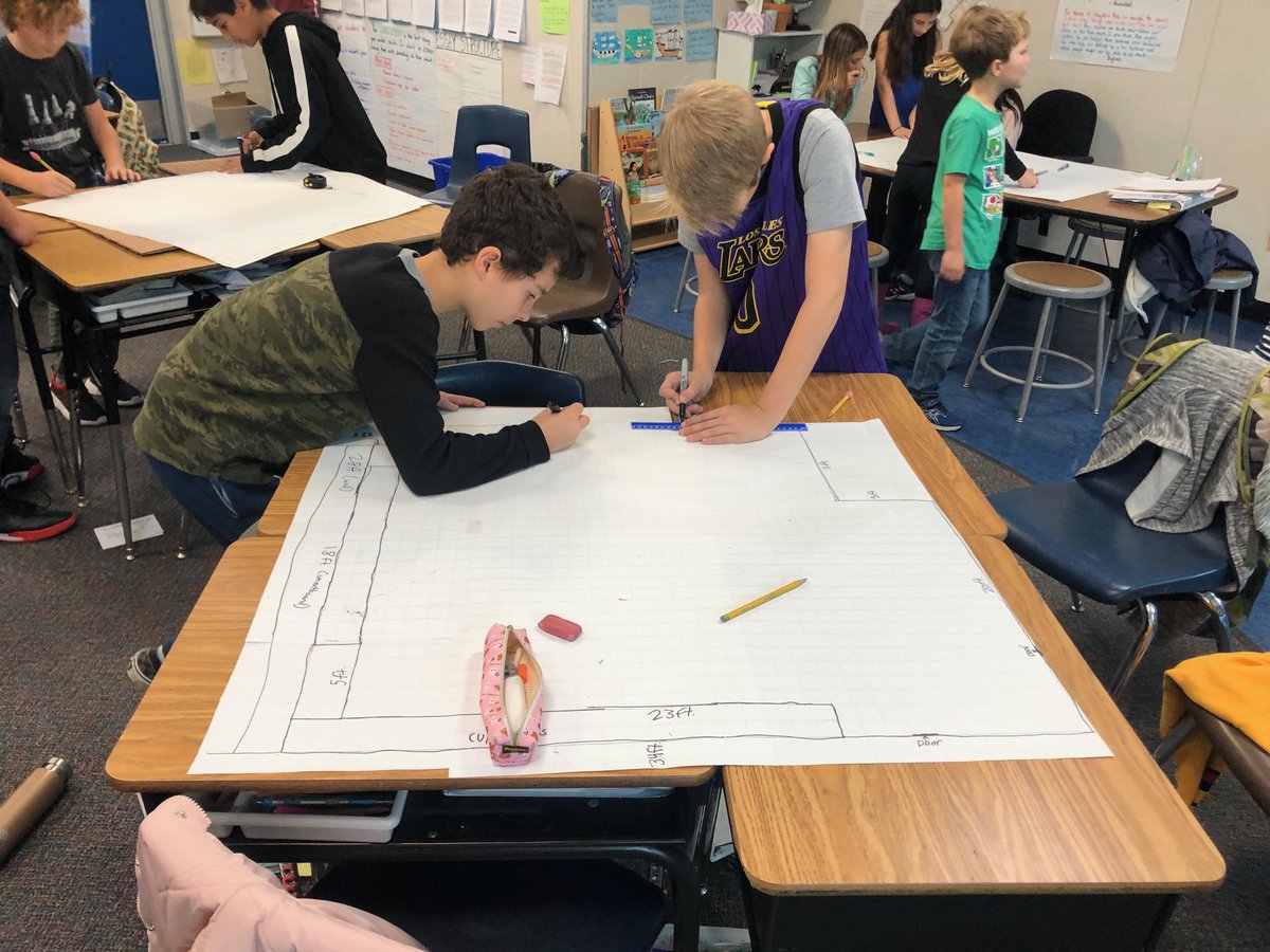 delreydolphins's tweet photo. Students learning to do scale drawings as part of a long range project designing a native garden for Del Rey. #teamdelrey https://t.co/8FJnuUICoT