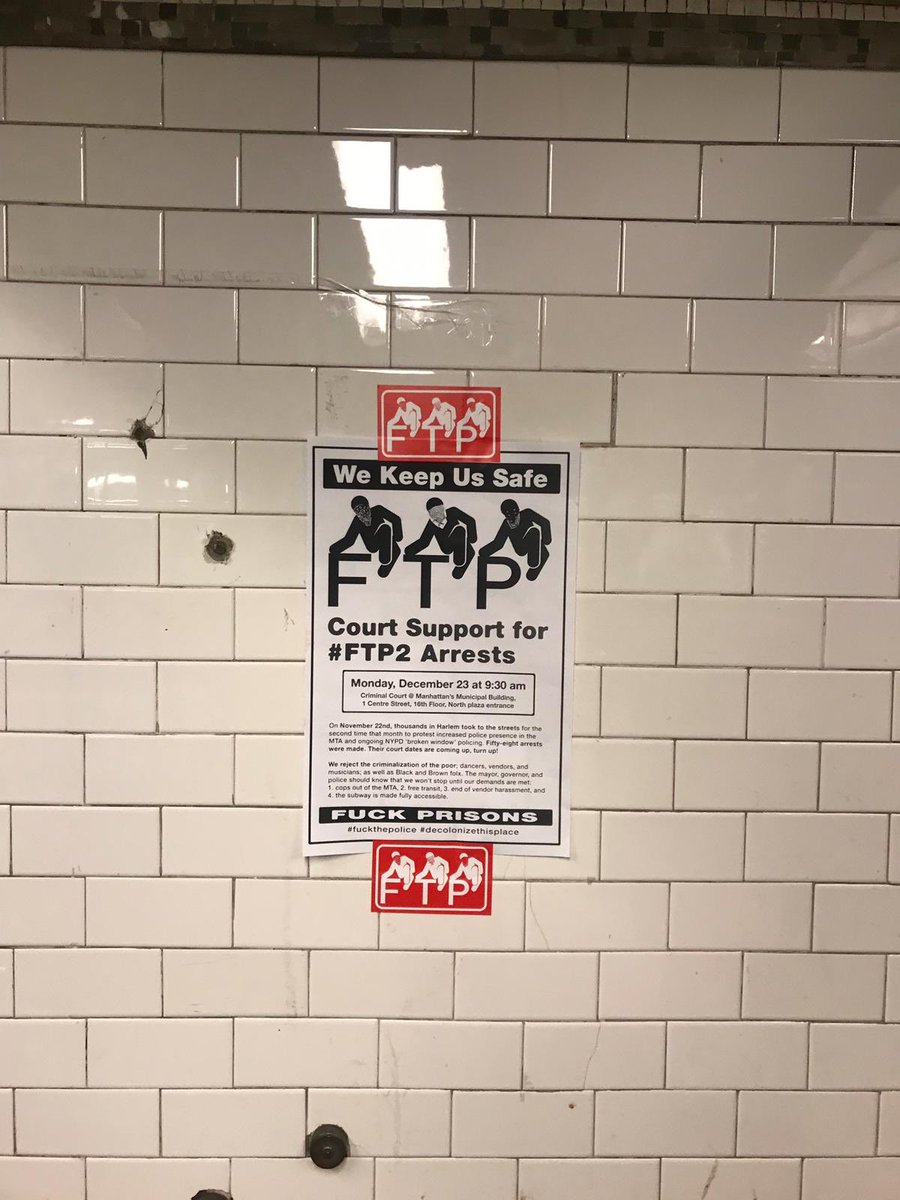 decolonize_this's tweet photo. Our response to @NYGovCuomo and the @MTA for voting for another 500 cops || #ftp2 #ftp3 #decolonizethisplace https://t.co/PbrRxkuJd4