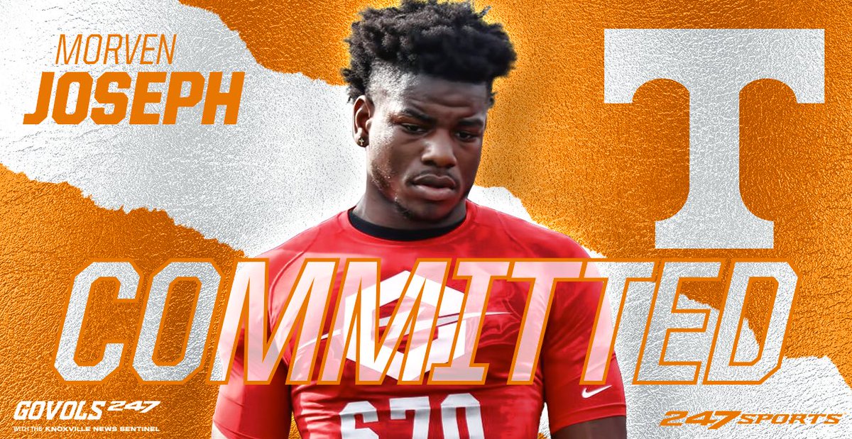 Ryan Callahan (@ryancallahan247) on Twitter photo BREAKING: Four-star LB/DE <a href="/MorvenJoseph/">MORVEN JOSEPH</a> says heās signing with the #Vols, picks #Tennessee over Florida and Florida State (FREE) 247sports.com/college/tennes⦠BREAKING: Four-star LB/DE <a href="/MorvenJoseph/">MORVEN JOSEPH</a> says heās signing with the #Vols, picks #Tennessee over Florida and Florida State (FREE) 247sports.com/college/tennesā¦