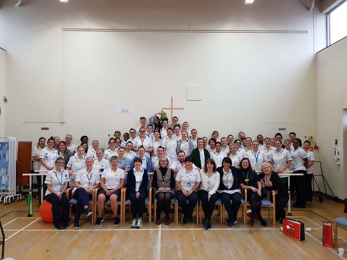 What an amazing Physio and OT team we have <a href="/barnshospital/">Barnsley Hospital</a> - and this isn't all of them! Who wouldn't want to work here?!!
Wishing you all a very Happy Christmas and a fabulous New Year 🎄🎉🥂
<a href="/MPhysioBHNFT/">Medical Physio BHNFT</a>
<a href="/Barnsley_B5OT/">Barnsley Rotational OT’s</a> 
<a href="/NeurotherapyBa1/">Neurotherapy@BarnsleyHosptial</a> 
<a href="/nicolabeaumont4/">nicola sett</a> 
@BarnsHospCEO